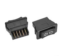 12V 20A 2 Way Momentary Rocker Switch for Vehicle Antenna Up Down Control with Spring Loaded On Off On and Spade Connectors (2pcs)