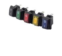 12V 220V Red LED Light 10A 250V AC Waterproof Rocker Switch 3 Pin SPST ON OFF Car Dashboard Boat Marine KCD1 Rocker Switch IDGTTLDF(KCD1(20x13),BLACK NO LIGHT_ON-OFF-ON_220V)
