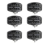 12V 24V 10" Jumbo Oval Dynamic LED Spot Lamp 6X White Amber DRL Truck Van Pickup E9-Mark