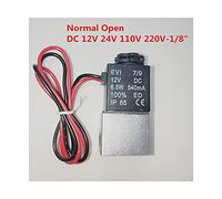 12V 24V 110V 220V 380V Solenoid Valve 1/8inch 2Way Normally Open Direct-acting Pneumatic Valves For Water Air Gas Hot JIYAMI'EN EL (Specification : 1/8Inch, Voltage : 24V)
