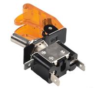 12V 24V 20A ASW07D LED Rocker Switch with Transparent Cover for Vehicle Electrical Accessories Lighting Control OnOff Button (Yellow clear cover+Yellow LED)