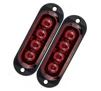 12V-24V 2Pcs 4LED Car Side Marker Lights Amber Red Warning Light Turn Signal Blinker Lamp For Van For Caravan For Trailers Door Wing Mirror Indicator