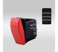 12V-24V 2Pin SPST ON OFF Momentary Rocker Switch 20A Waterproof Marine Grade Heavy Duty Toggle Switch For Motor Polarity Reverse(6Pin ON OFF ON)