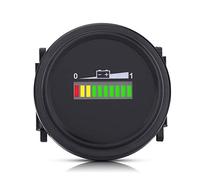 12V 24V 36V 48V 72V LED Digital Battery Indicator Meter with Low and High Charge Warning 10 Segment Bar Graph Memory Function for Cart and DC Battery Powered Equipment IP65
