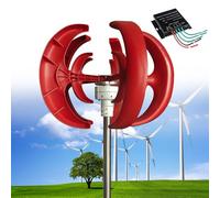 12V/24V/48V 12000W Vertical Wind Turbine Generator Kit with Controller - 5 Blades for Boats, Cabins, Mobile Homes, and Terraces - Efficient Hybrid Renewable Energy Solution