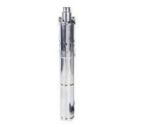 12V 24V 48V Solar Deep Well Pump Max Head 100M with Built Controller DC Brushless Stainless Steel Submersible Drilling Powerful Water Flow(12V 150W)