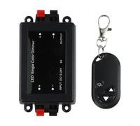 12V-24V 8A Wireless RF Remote Control Dimmer for Monochrome LED Strips, 1 Channel DC Input, Up to 15 Meter Operating Distance, No Flicker