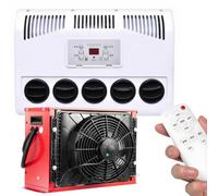 12V/24V Air Conditioner Mini Split AC for Semi Trucks Bus Caravan RV - Truck Cab Conditioner Split Style Electric AC Unit with Remote Control, Fast Cooling