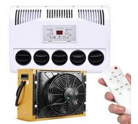 12V/24V Air Conditioner Mini Split AC for Semi Trucks Bus Caravan RV - Truck Cab Conditioner Split Style Electric AC Unit with Remote Control, Fast Cooling