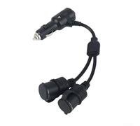 12V 24V Automobile Heating Adapter with Dual Socket Distributor and Switch, Supports Up to 15A for Powering Multiple Vehicle Devices Simultaneously