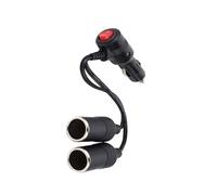12V-24V Car Cigarette Lighter, 2-Way Socket Splitter Female Socket Plug Connector Adapter, 1 to 2 Port Lighter Socket Splitter
