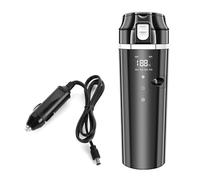 12V 24V Car Electric Kettle Travel Electric TeaCoffee Kettle Fast Water Boiler & Heater Automatic Shut-Offs Heated Travel Mug