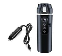 12V 24V Car Heating Cup Car Heated Mug 500ml Stainless Steel Travel Electric Coffee Cup 17oz Heating Mug Heated