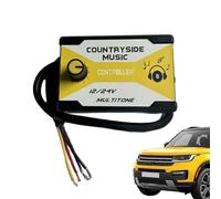 12V-24V Car Horn Sound Controller - 8-Way Multi-Tone Electric Horn Music Box - Electronic Control Unit For Air Horns & Speakers - Adjustable Volume Sound Effect Module For Cars, Trucks & HGVs