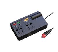 12V/24V Car Inverter 200W DC To AC With Converter Switch QC 3.0 USB/PD/Type C Chargers Power Adapter Voltage Detection Tool Wide Range Of Applications(Tape digital display)
