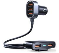 12V 24V Car USB Cigarette Lighter Multi Socket 5x USB Splitter Adapter