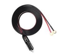 12V/24V Cigarette Lighter to O Ring Terminal Cable YACSEJAO 6.5FT/2M Cigarette Lighter Male Plug to Battery Eyelet Terminal Connector 16AWG Heavy Duty Cable for Car Inverter Tire Inflator Air Pump