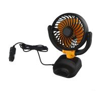 12V 24V Compact Car Fan for Dashboard with Quiet Performance and 360 Degree Rotation for Airflow Control (12V)