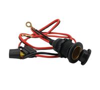 12V/24V DC 20A Fixed Cigarette Lighter Socket with Cable, Ring Eyelet Terminals & In-Line Blade Fuse - Waterproof Marine Grade Direct Battery Type 14AWG 2.5mm² Cable High Power Heavy Duty