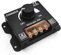 12V/24V DC 30A LED PWM Dimmer Controller ON/Off Switch with Shell for Single Color 5050 3538 5630LED Strip Lights Ribbon