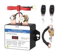 12V 24V DC 360A Battery Isolator Switch with LED Voltage Display and Wireless Remote Keys for Cars Trucks Boats RVs and Caravans