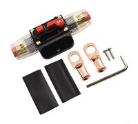 12V 24V DC Auto Inline Fuse Breaker with Heat Shrink Tubes and Wire Lugs Protects Against Overload Current (100A)