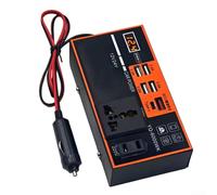 12V/24V DC Car Power Inverter Adapter with USB PD Fast Charging, 200W Max Power Output, Real Voltage Monitoring and Overload Safety Features