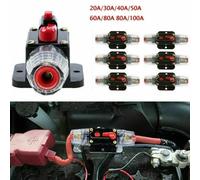 12v-24v Dc Inline Circuit Breaker for Car Audio Marine - 20a for 150a Resettable Fuse Holder Having Manual Kill Switch Panel-mountable 4/8 Awg Input/Output Ip67-rated Housing(40A)