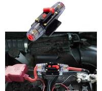 12V-24V DC Inline Circuit Breaker for Car Audio & Marine - 20A to 150A Resettable Fuse Holder with Manual Kill Switch, Panel-Mountable, 4/8 AWG(40A)