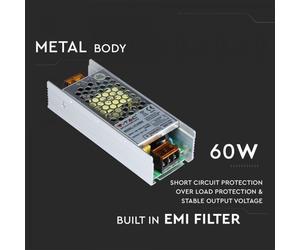 12V/24V DC Metal Power supply 25/60/75/100/120/150/250 Watt for LED Strips Light