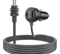 12V-24V DC Power Cable with USB-C PD & QC Fast Charging for Satellite Inter | Powers your for satellite internet dish from any 12V or 24V vehicle socket, with a 9.84 ft DC cable for flexible placement.