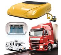 12V/24V DC Rooftop Air Conditioner for Campervan, 1800-2000W Powerful Cooling, 360°Airflow Fast 8-Min Cooling,High Efficiency RV Rooftop AC Unit for Minivans, Camper, RV BUS (Orange, 24v)