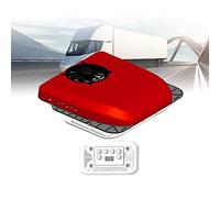 12V/24V Dc Rv Rooftop Air Conditioner Ultra Thin Electric Parking Air Conditioning Cooling Only, 8 Hour Running Universal Car Air Conditioner For Motorhome Camper Van Caravans Bus Boat 12V Red