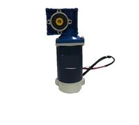 12V 24V DC Worm Gear Motor 300W NMRV30 with Single Output Shaft RV30 Adjustable-speed CW CCW High Torque(70RPM_24V)