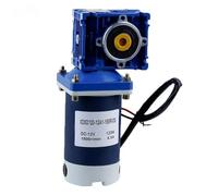 12V/24V DC Worm Gear Reducer Motor 120W Turbine Reduction Engine Gearbox Self-Locking Low Speed Adjustable Low Noise(420,RV30 24V)