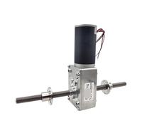 12V 24V DC Worm Geared electronic starter M8 Double Threaded Shaft 12-470RPM Reversible Adjustable Speed With Self Lock For Curtains ICXLPMC(12v 27rpm 13.26kg.cm,Package C)