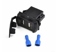 12V/24V Dual USB Charger with Blue LED Voltmeter Reliable Power Source for All USB Devices