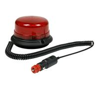 12V / 24V LED Rotating Red Beacon Light & Magnetic Base Mount - Warning Lamp