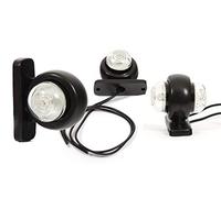 12V / 24V LED SIDE MARKER LIGHT RUBBER WHITE FRONT RED REAR WAS275