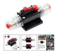 12V 24V Manual Reset Inline Circuit Breaker with Heat Shrink Tube, Protects Amplifiers and Accessories from Short Circuits and Overload (60A)