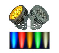 12V/24V Outdoor Spotlight - LED Landscape Light, LED Flood Light, IP65 Waterproof Color-Changing Tree Engineering Garden Spotlight, For Yard Lawn Garden Pathway Lighting(Warm Light,6W (DC24V))