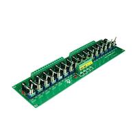 12V 24V power distribution 16way PCB board terminal block with switch for power supply electricity current wiring LED switch (Color : Without Carrier)