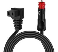 12V/24V Refrigerator Car Cable 2M Cigarette Lighter Cable for Alcohol Mobicool Dometic ICECO Camping Gas Family Travel Black