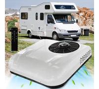 12v/24v Rv Air Conditioner, Truck/Car Electric Roof Ac-Only Cooling/Cooling+Heating,Light & Portable,Minimum Opening Size: 25 * 41cm,Working Area: 6-8 Square Meters In The Cab,WhiteCool24v