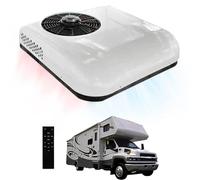 12v/24v Rv Air Conditioner, Truck/Car Electric Roof Ac-Only Cooling/Cooling+Heating,Light & Portable,Minimum Opening Size: 25 * 41cm,Working Area: 6-8 Square Meters In The Cab,WhiteCool+Heat24v