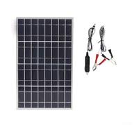 12V 24V Solar Panel Kit with 60A Waterproof Charge Controller, Polycrystalline Silicon Module, Portable Battery Clip, USB Output for Off Grid Camping Power Supply(Only panel)