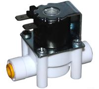 12V 24V Solenoid Valve for Water Purifiers with Quick Connect Fittings - Auto Wastewater Ratio Control for RO Units - Copper Build(D)