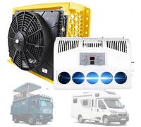 12V/24V Split AC Air Conditioner, RV Truck Cab Air Conditioner Split Universal RV AC System with Digital Display Screen & Remote Control for Semi Trucks Bus, Caravan, Trailers