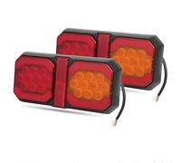 12V 24V Square LED Tail Light Comber Red Amber Turn Signal Rear Taillights Brake Lamp For Truck Trailer Van Bus 4x4 Pickup RV Tail Lights Lamps Assembly