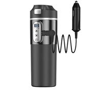 12V/24V Stainless Steel Car Electric Thermal Mug - Portable Car Electronic Kettle With Multiple Temperature Control | 500 ML Auto Heater Compitible LCD Display For Travel Camping